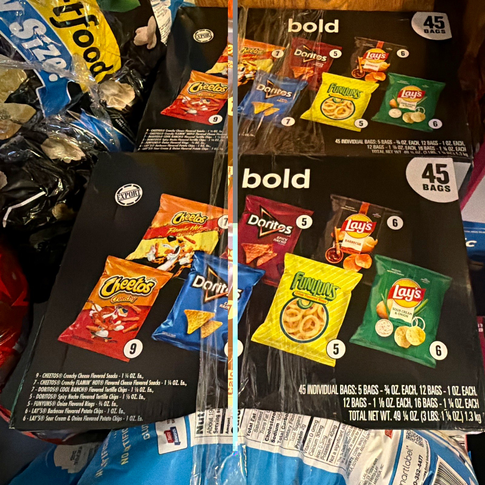 Lay’s Bold Mix Variety Pack Snack Chips Assortment Multipack 45 Bags