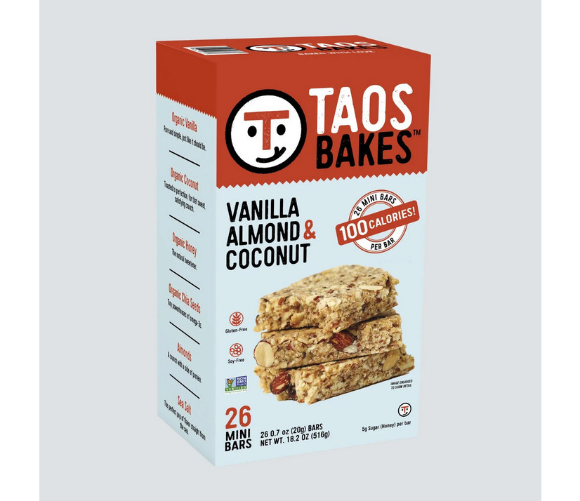 Taos Bakes Mini Snack Bars, Vanilla Almond & Coconut, 0.7 oz., 26 ct.
