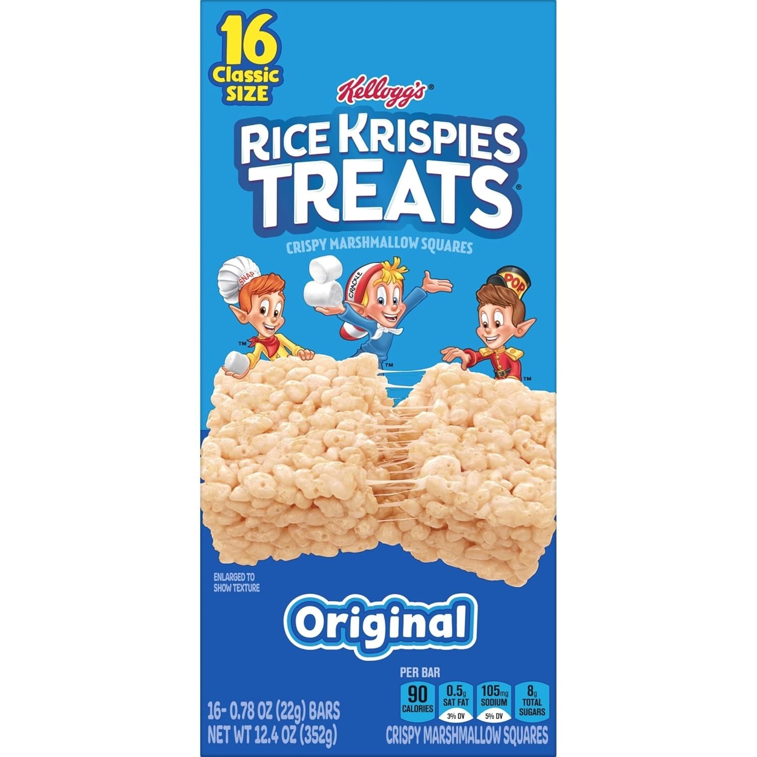 Marshmallow Snack Bars, Kids Snacks, Lunch Snacks, , 12.4oz Box 16 Bars