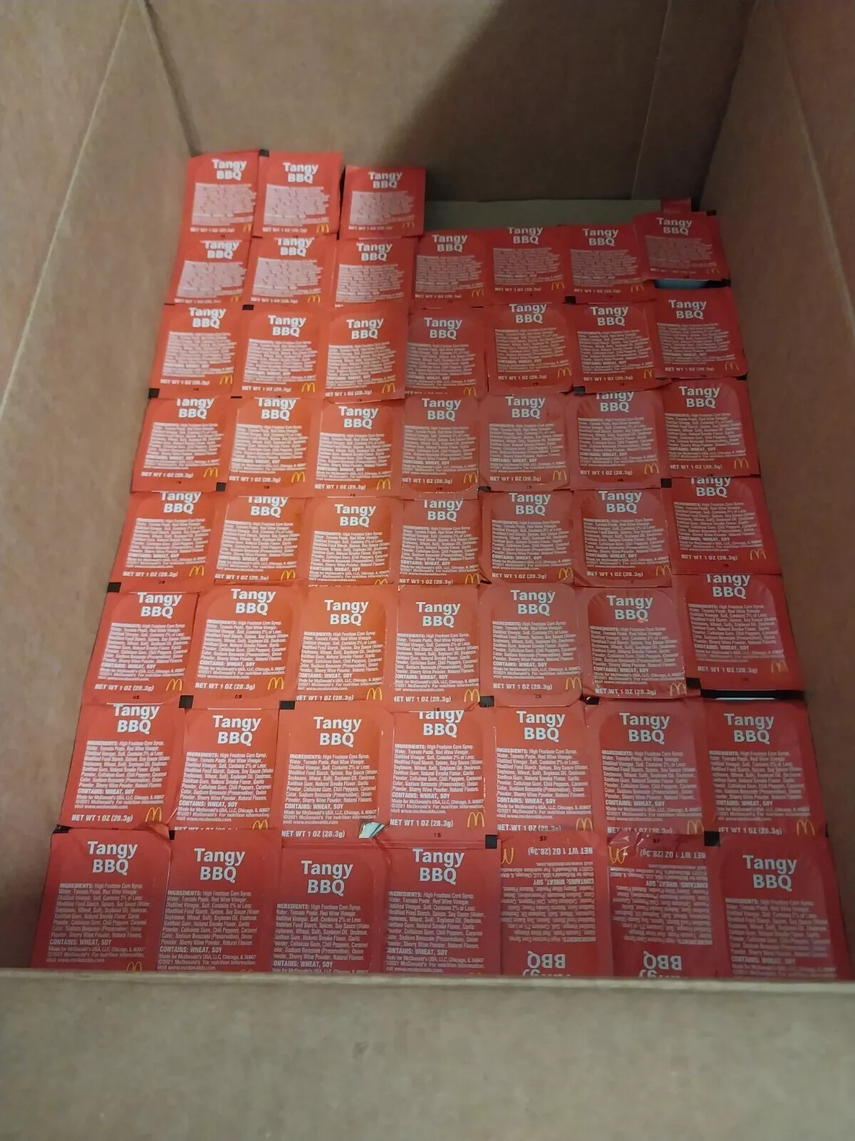 50 McDonald’s Tangy BBQ BARBECUE Sauce Dipping Chicken Nugget Dipping Sauce