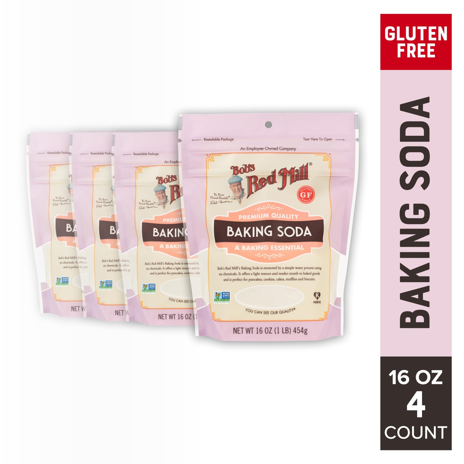 Bob’s Red Mill Baking Soda – 1 Pound (Pack of 4), Non 16 Ounce 4)
