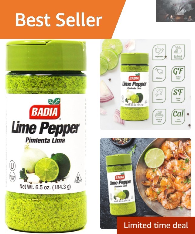Versatile 6.5 oz Lime Pepper Seasoning – Perfect for Grilling & Everyday Dishes