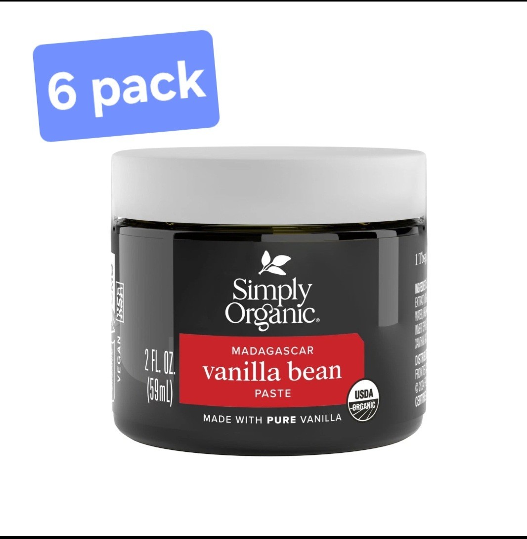 6 X Simply Organic Vanilla Bean Paste 2 Oz Organic Flavor Baking Desserts 6/27