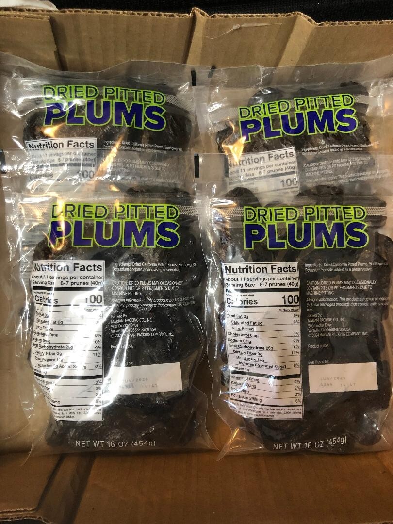 4 PUNDS ~ DRIED Pitted PLUMS – California Dried Fruit Plums – 4 LBS