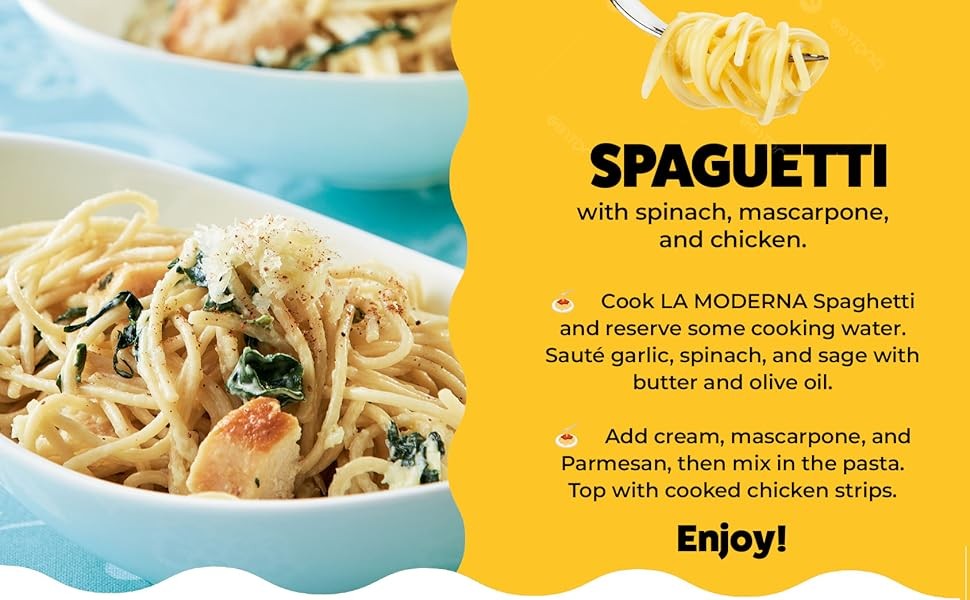 LA MODERNA Spaghetti Pasta 16 oz (Pack of 1) | Durum Wheat Semolina Pasta |