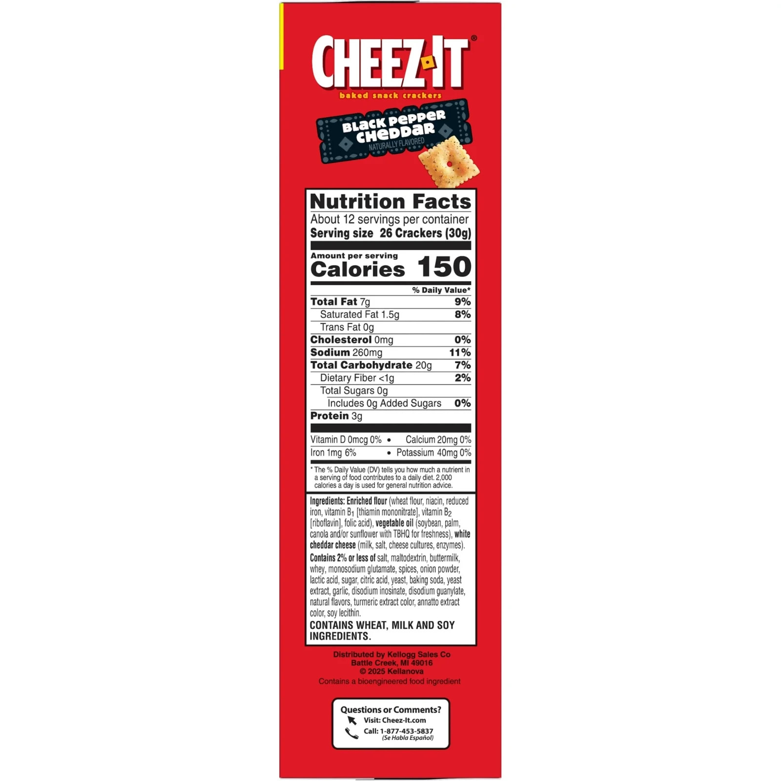 5 Pack Cheez-It Black Pepper Cheddar Crackers Size 12.4 oz Real Cheese Baked