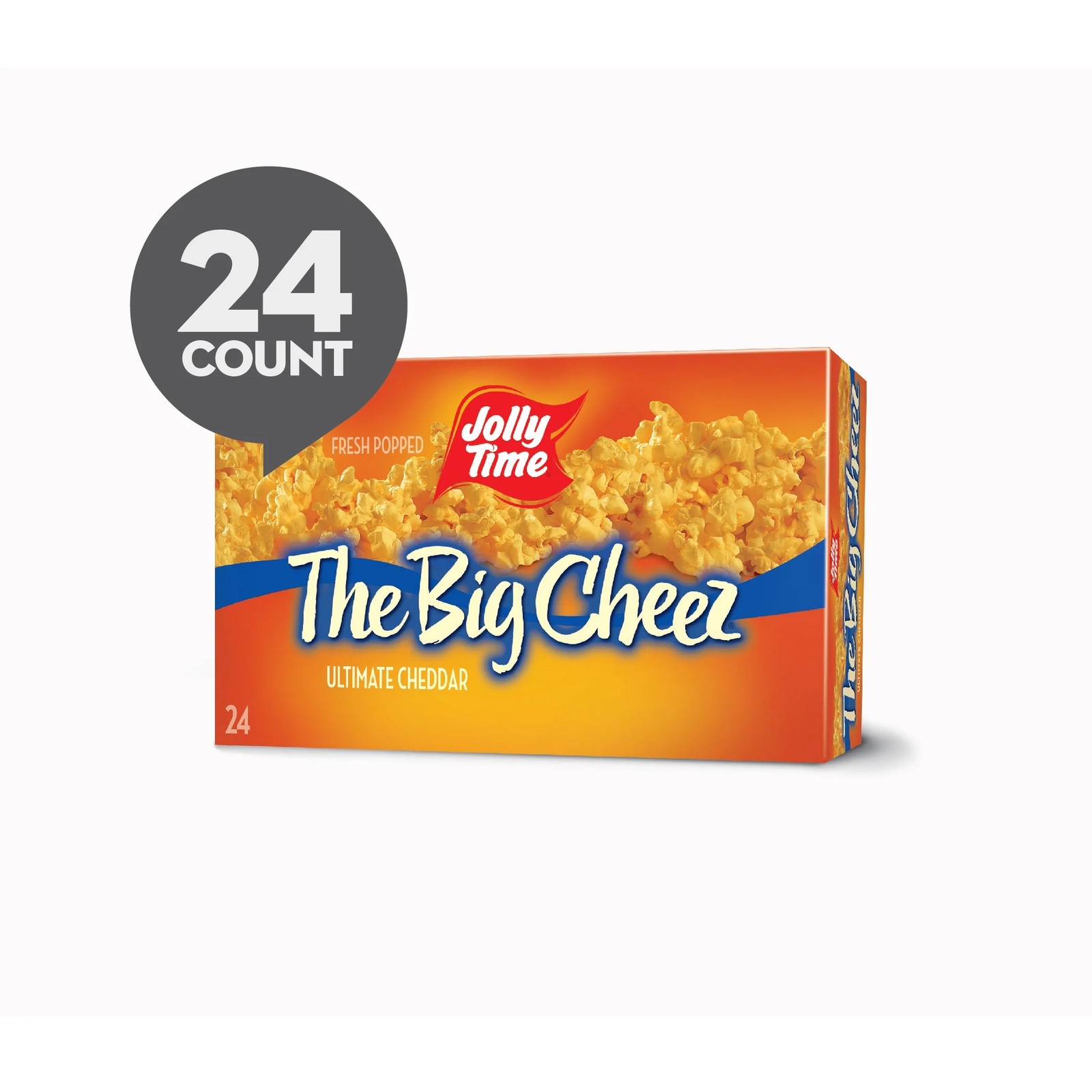 the Big Cheez Gourmet Cheddar Cheese Microwave Popcorn 24 Bags, 3.5