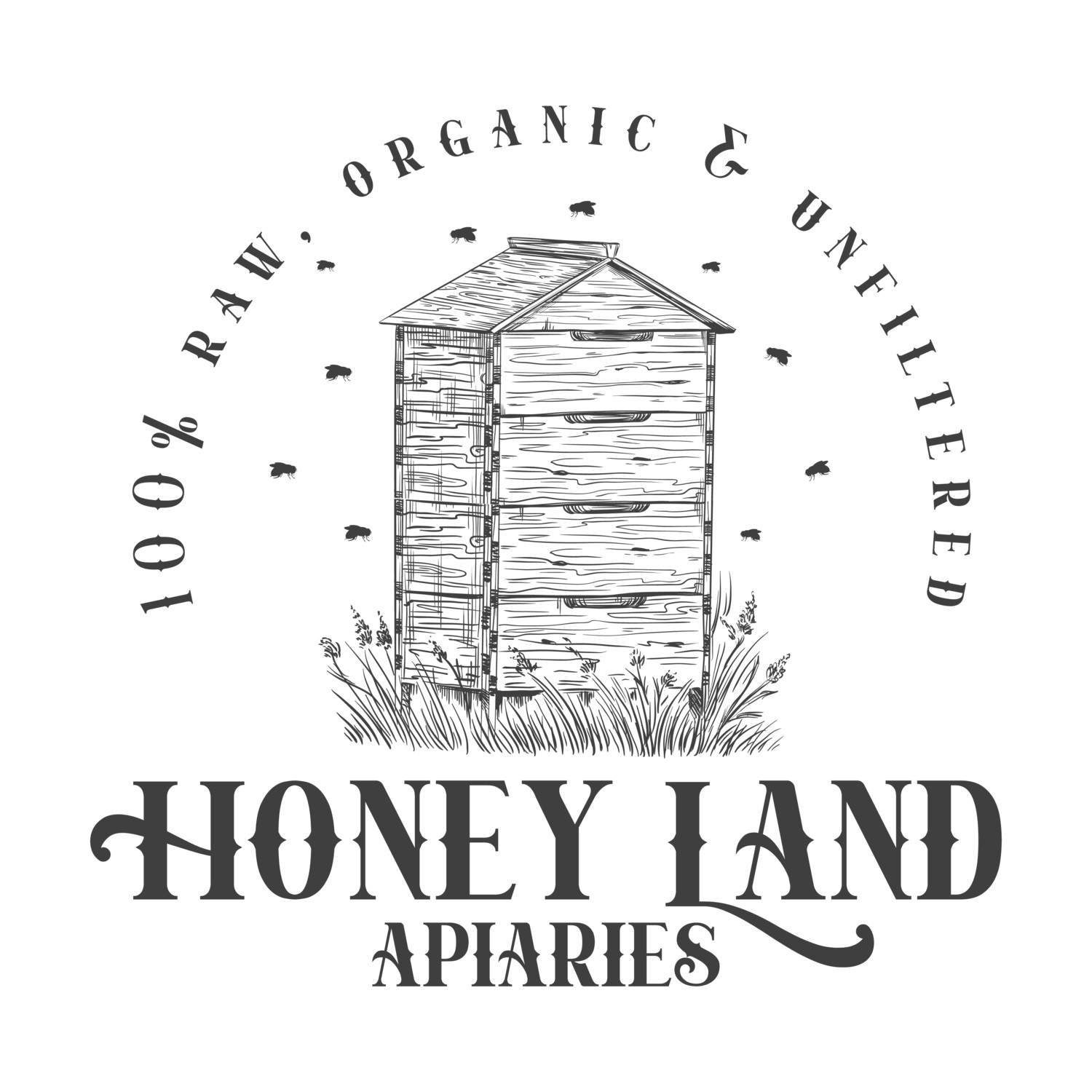 Raw Honey 60lb (27.21 kg) pail -100% , Wildflower ,Local ,Organic ,Unfiltered