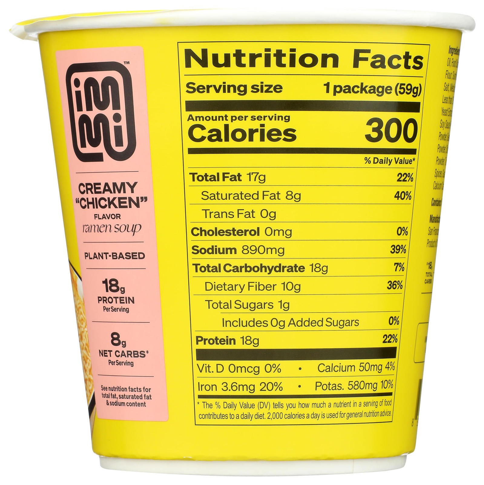 Immi, Noodle Cup Creamy Chicken, 2.1 Ounce 2 (Pack of 1)