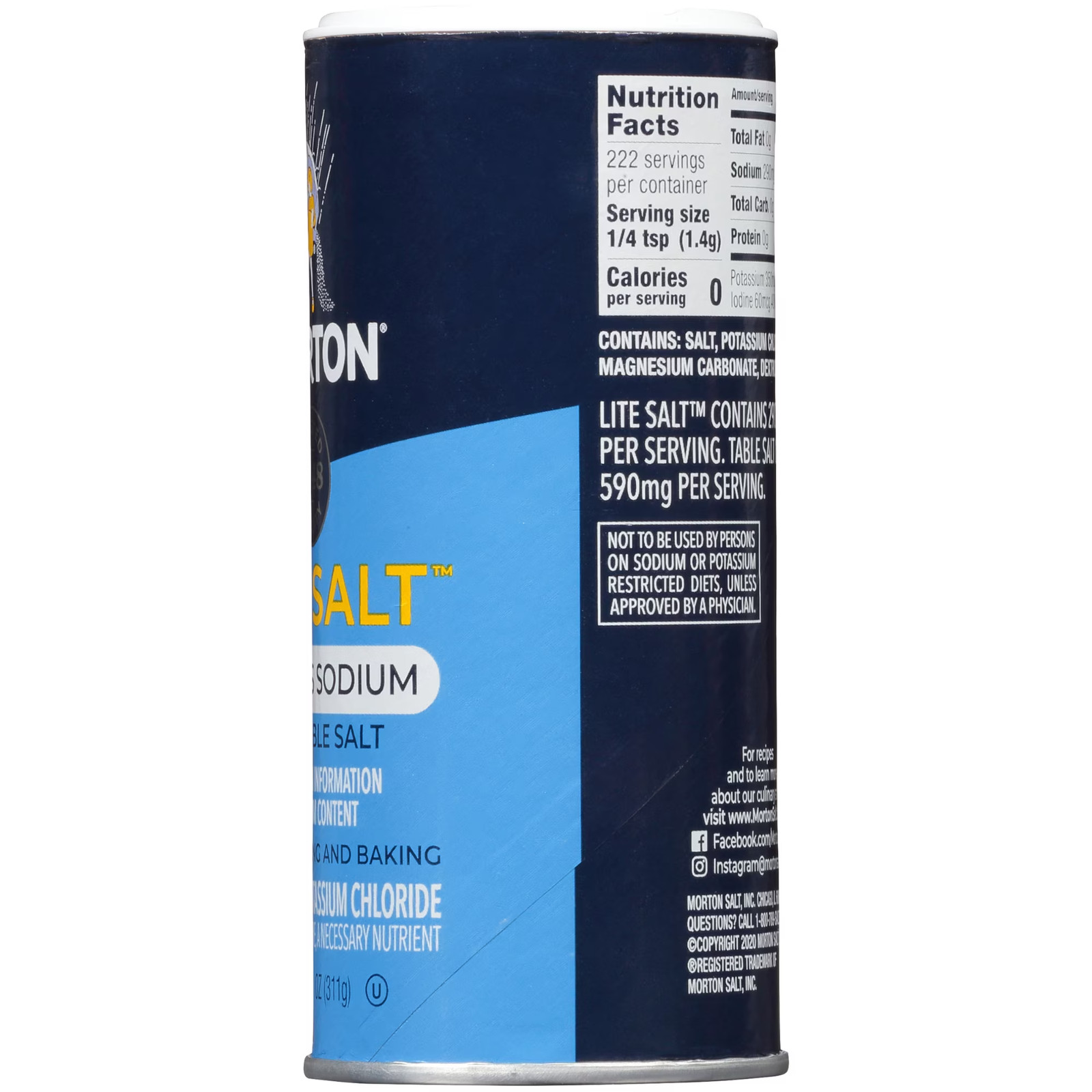 (3 pack) Morton Lite Salt Low Sodium Salt Alternative 11 oz