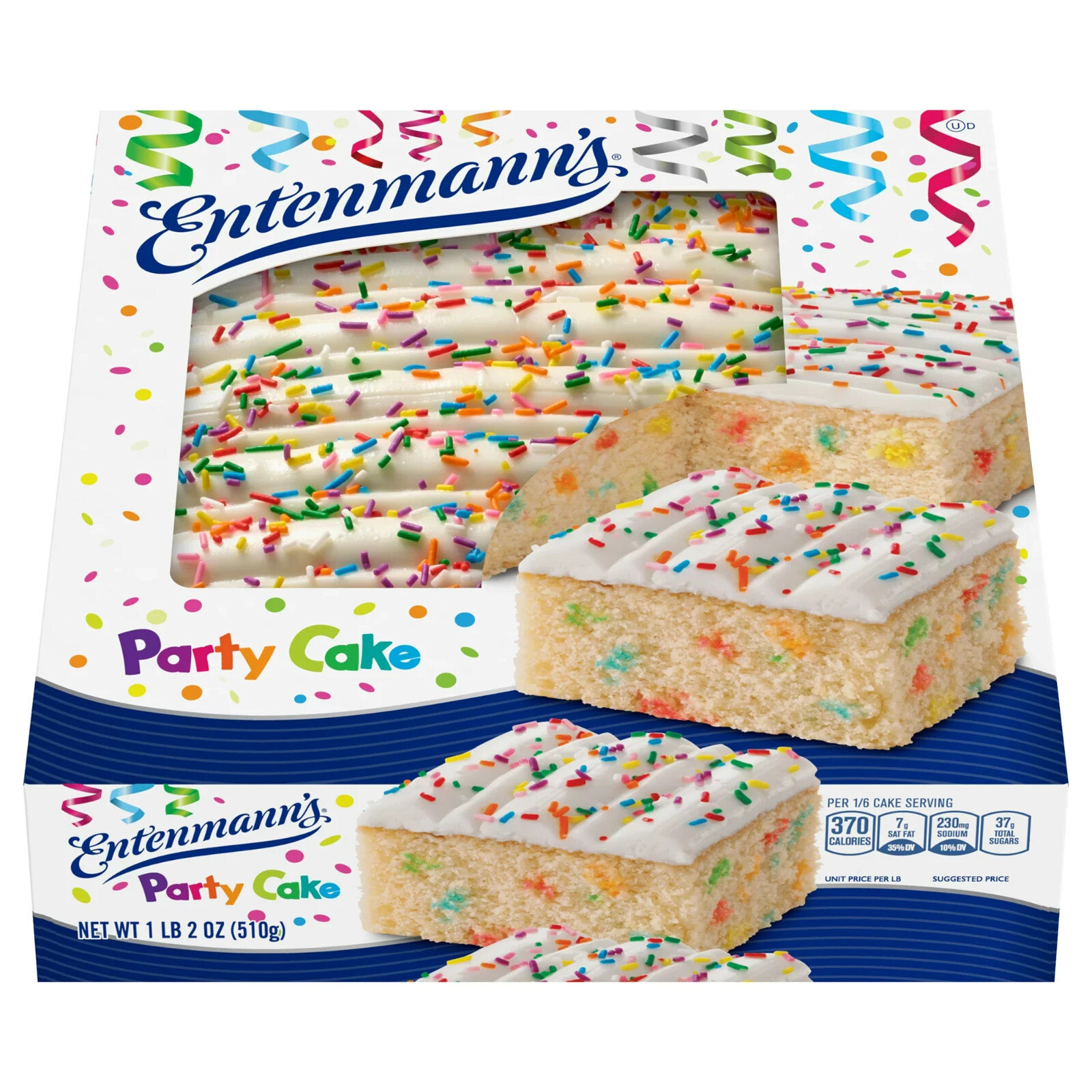 Entenmann’s Iced Party Cake, 18 oz FREE PRIORITY SHIPPING!