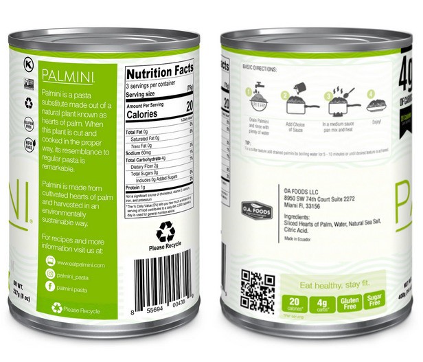 BUNDLE! (5) Cans of Palmini Hearts of Palm Linguini – 70oz BB 7/2026 FREE Ship!