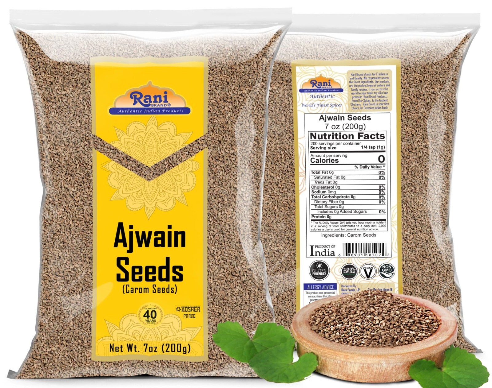Rani Ajwain Seeds (Carom Bishops Weed) Spice Whole 7oz (200g)
