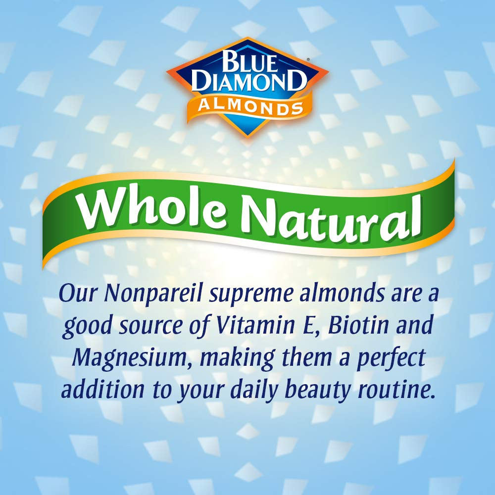 Blue Diamond Almonds Raw Whole Natural Snack Nuts, 16 Oz Bag
