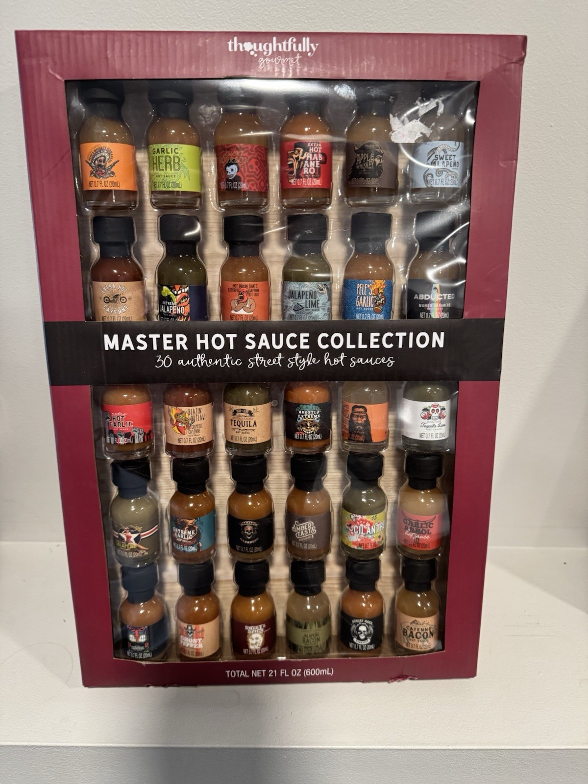Thoughtfully Gourmet Master Hot Sauce Collection 30 Pack Garlic Chipotle 21 fl …