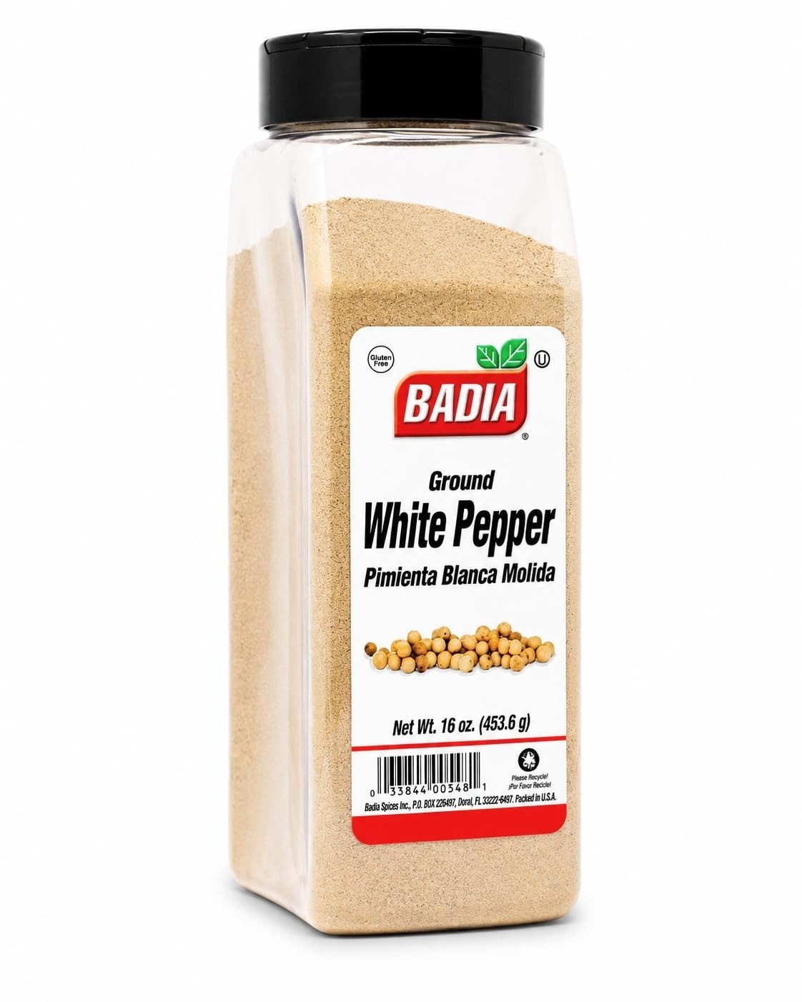 Badia Ground White Pepper, 2 oz – Smooth Flavor for Sauces & Seafood
