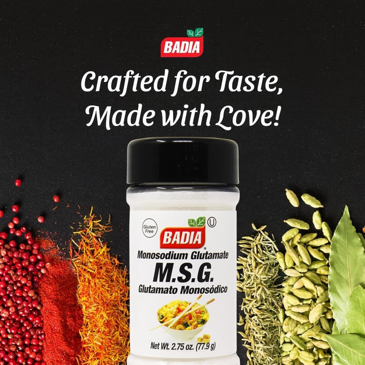 Badia MSG Seasoning, 2.75 oz – Monosodium (Pack of 1), No Color
