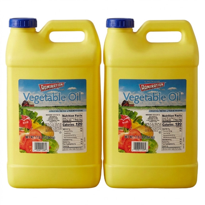 Vegetable Oil Admiration 100 Pure Soybean 2 Pack 17.5 lb New Bulk Frying Kitchen
