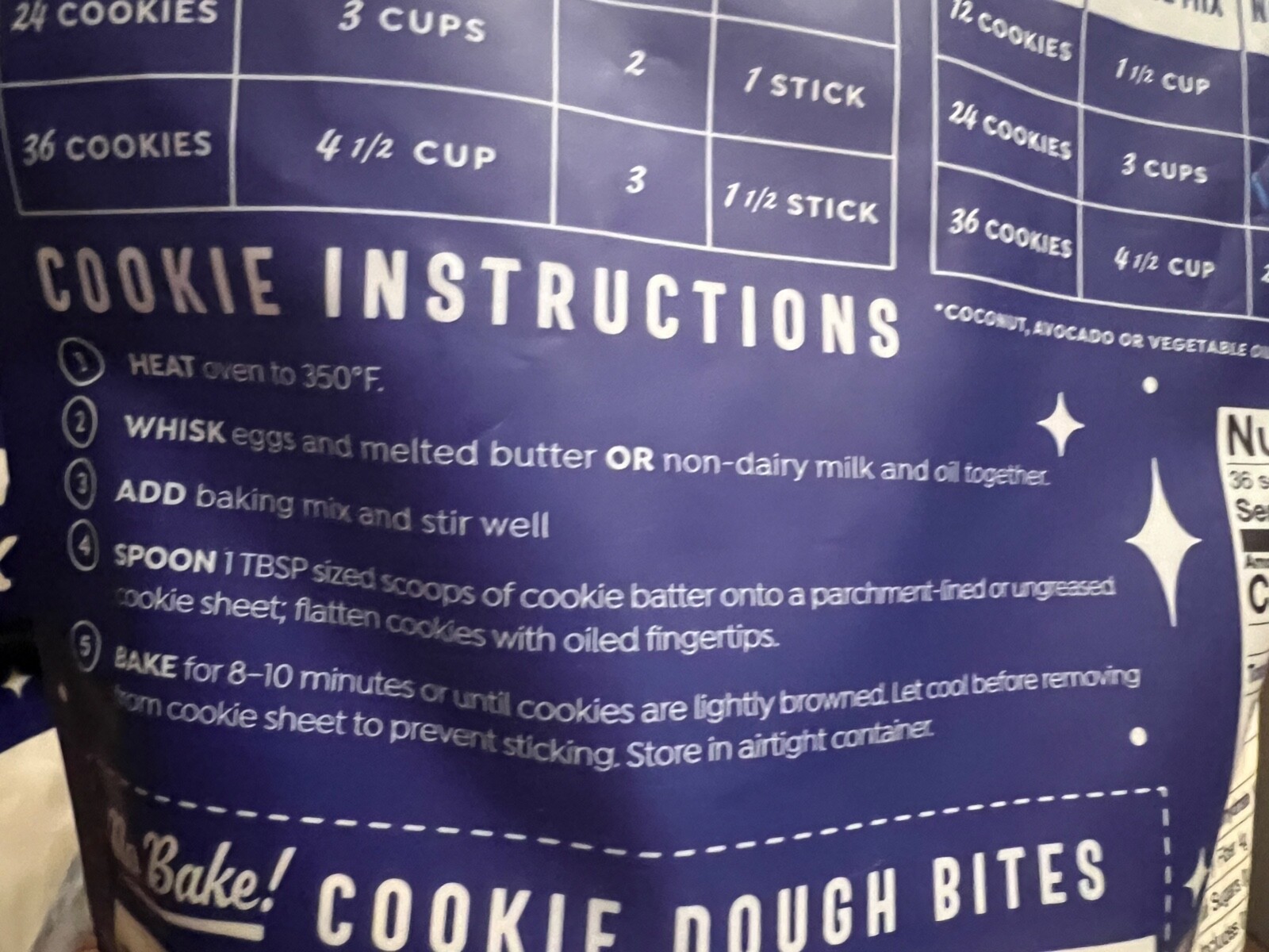 Keto Low Carb XXL Chocolate Chip Cookie Mix Sugar/Grain/GMO free 27 oz HUGE PAC