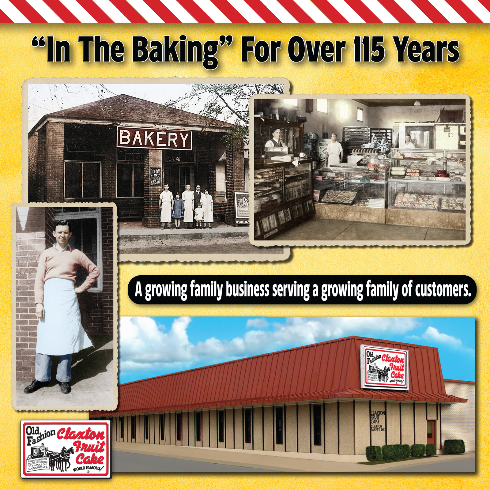 Claxton Fruit Cake 3-1 Lb. DARK – Shipped Direct From Claxton Bakery, Inc.