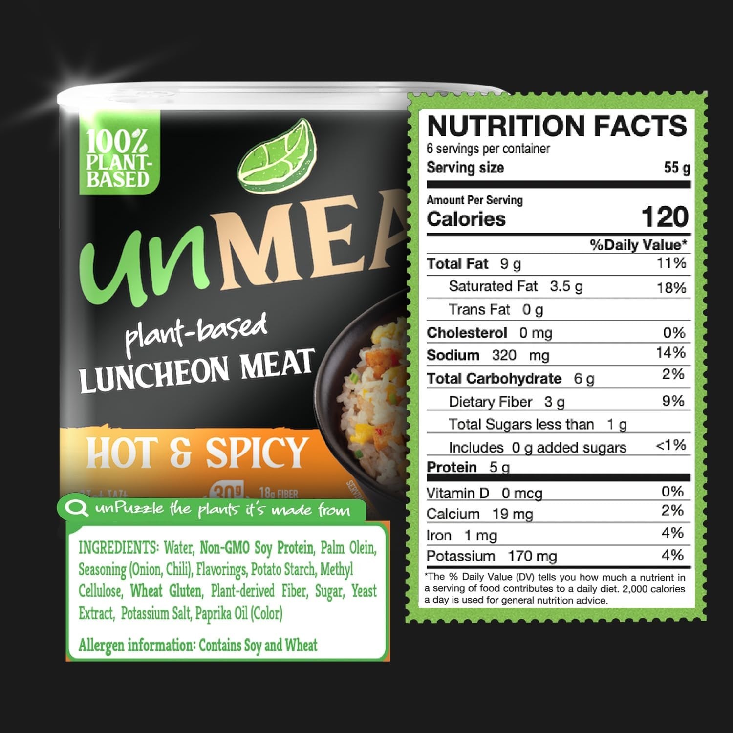 unMEAT Luncheon Sample Pack – Vegan Canned Protein – 3 Flavors – 3 11.6oz Cans