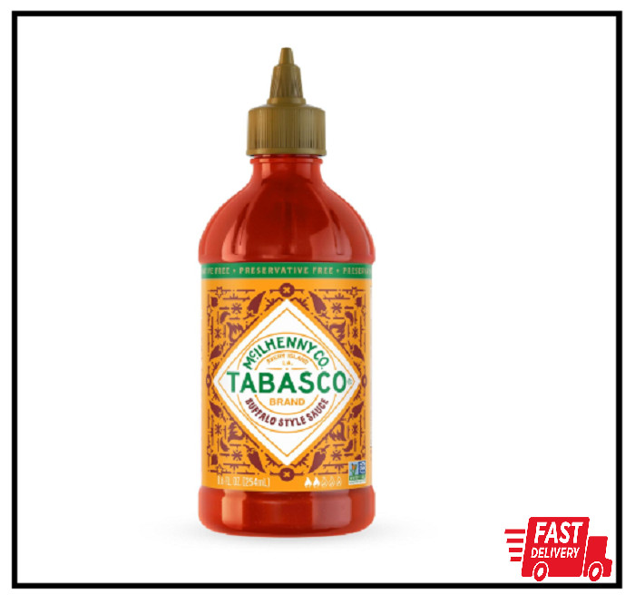 TABASCO Brand Buffalo Style Sauce, Medium Hot Sauce, Easy-to-Squeeze Bottle, Thi