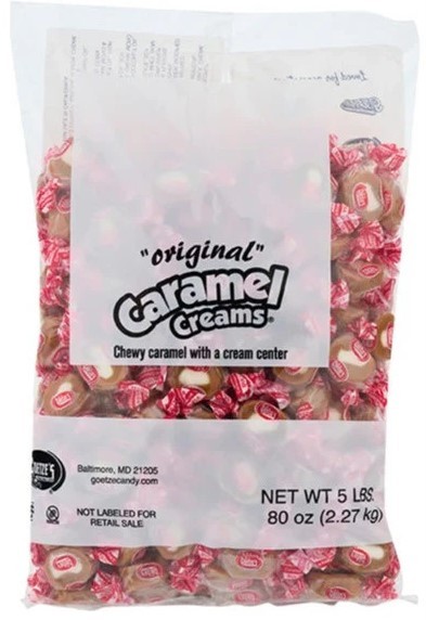 Goetze’s Vanilla Caramel Creams Candy – 5 lb Bulk Pack, 201 Pieces