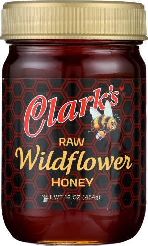 Clarks Honey Raw Wildflower Honey 16.0 oz (Pack of 6)
