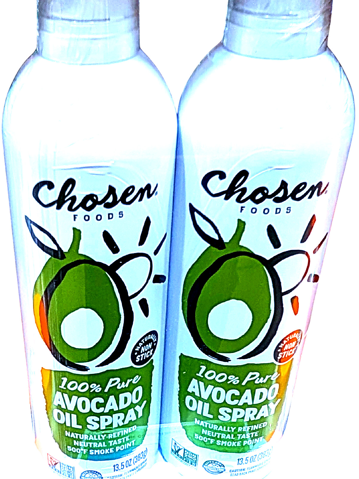 Chosen Foods 100% Pure Avocado Oil Spray 2×13.5 Ounce Cans EXP 10/2026