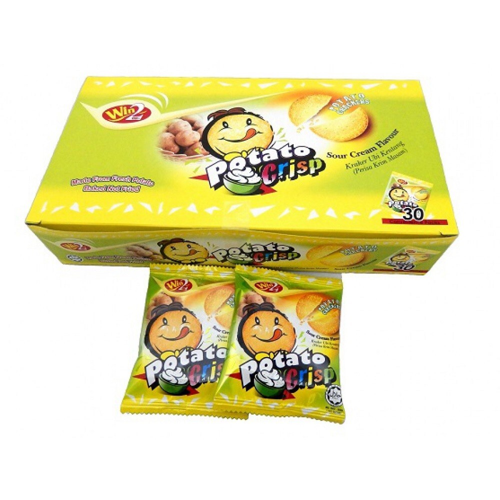 Win2 potato crisp Sour Cream Flavour 30 Pcs x 2