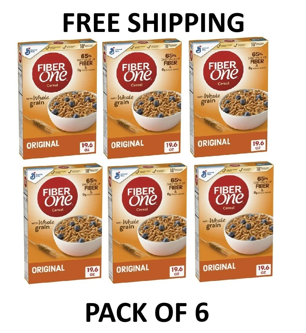 Fiber One Cereal, Original Bran (19.6 oz, 6 pk.) Free & Fast Shipping