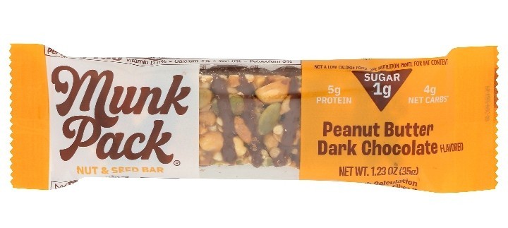 Munk Peanut Butter Dark Chocolate Nut & Seed Bar 1.23 Oz – Exp. 04/2027