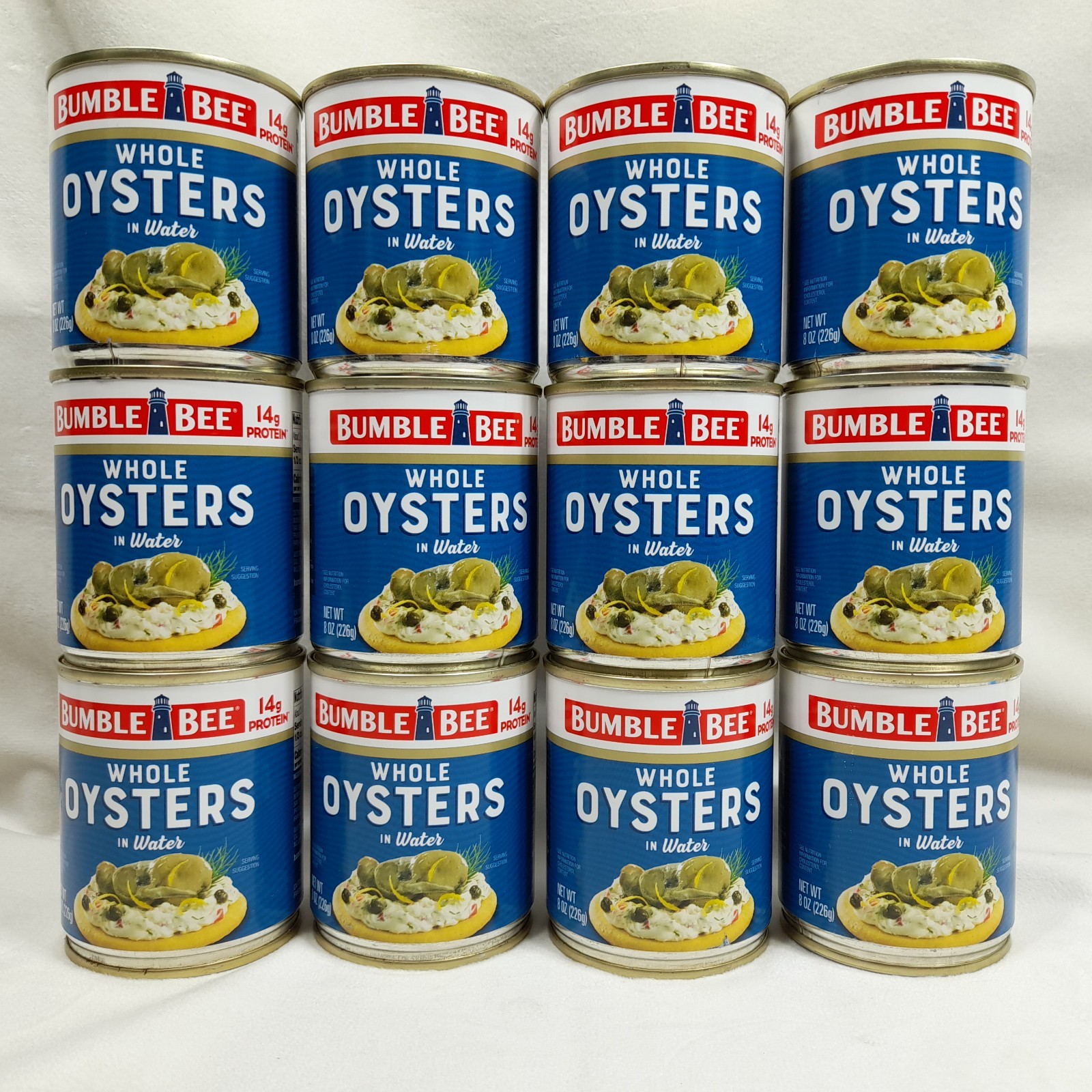 12 cans of Bumble Bee Whole Oysters in Water-Exp: June 2027- Free shipping