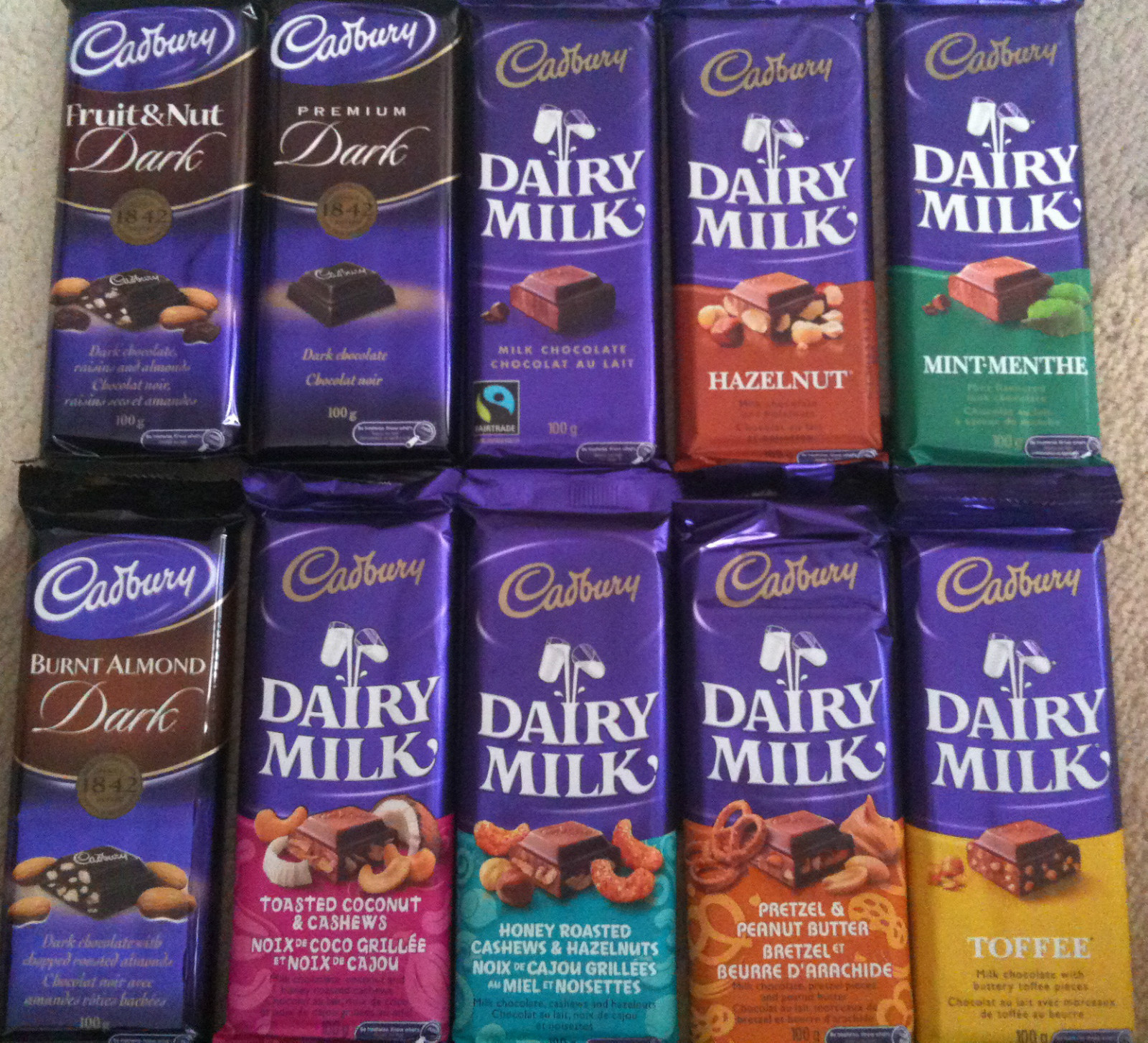 CADBURY DAIRY MILK KING SIZE CANADIAN CHOCOLATE CANDY BARS MANY FLAVORS YOU PICK
