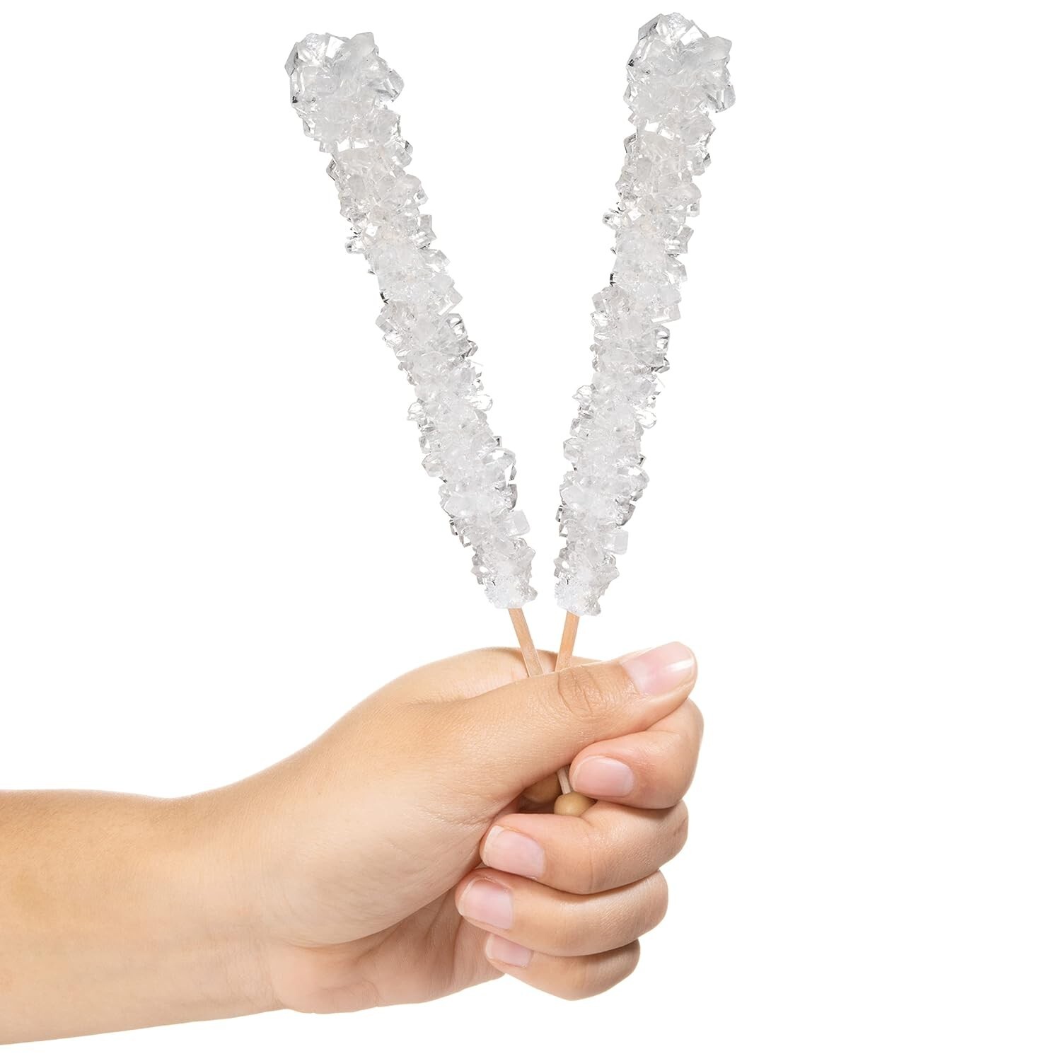 White Rock Candy Sugar Sticks – Sugar Flavored – 36 Indiv. Wrapped