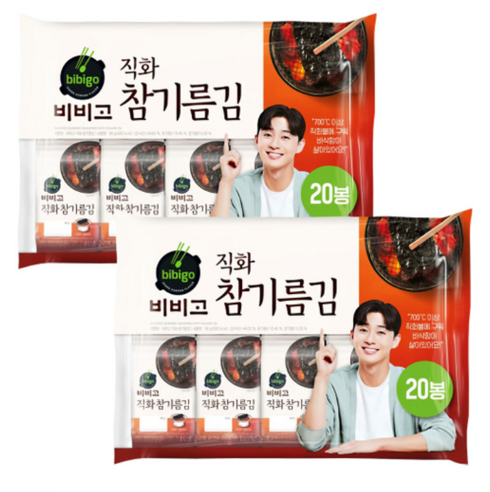 CJ bibigo Roasted Seaweed Snack 40EA Korean-Style Seasoned with Salt and Sesame