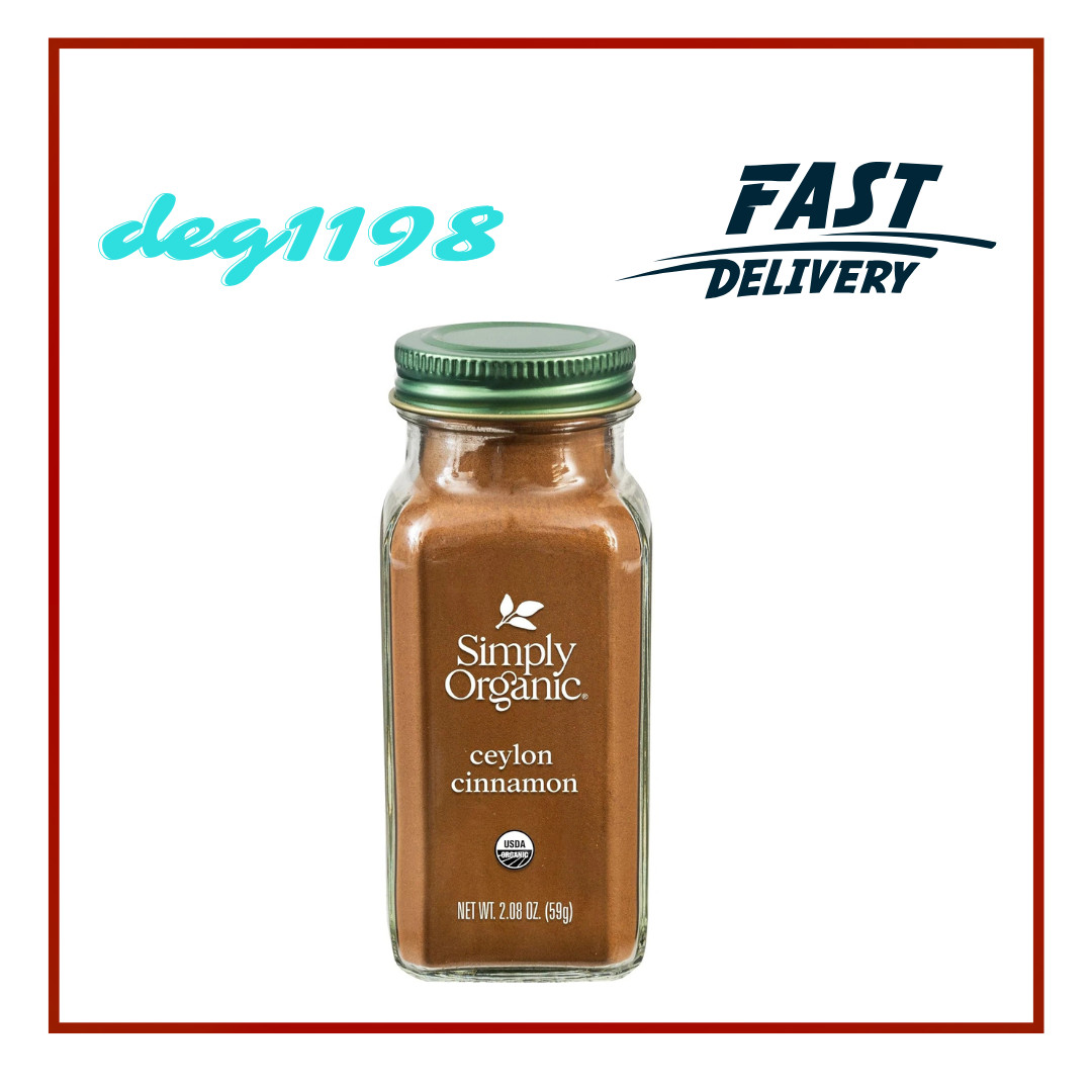 Simply Organic Organic Ground Ceylon Cinnamon, GMO Free 2.08 oz Bottle