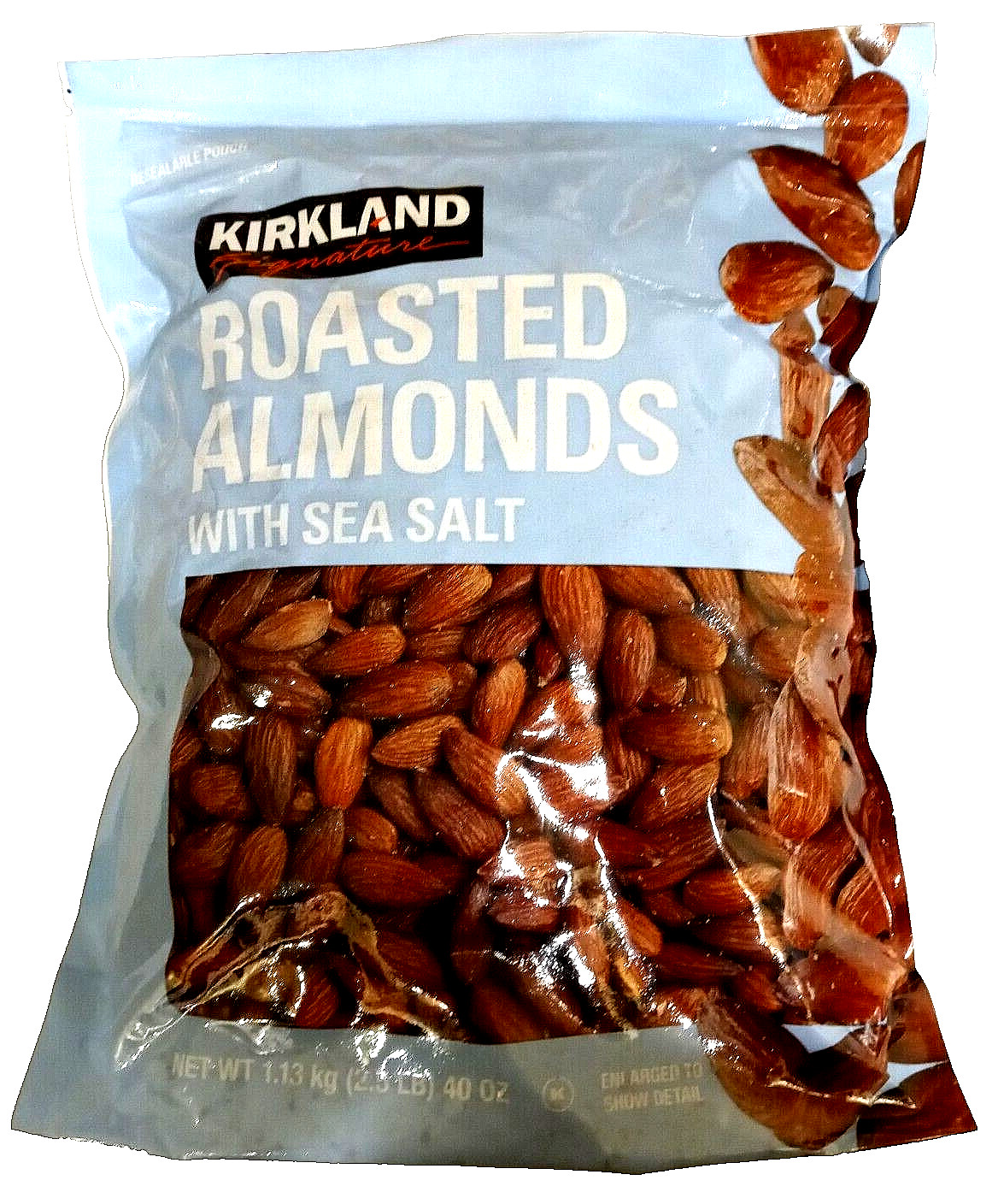 Kirkland Signature Roasted Almonds with Sea Salt 40 Oz (2.5 Lb) EXP 10/2026