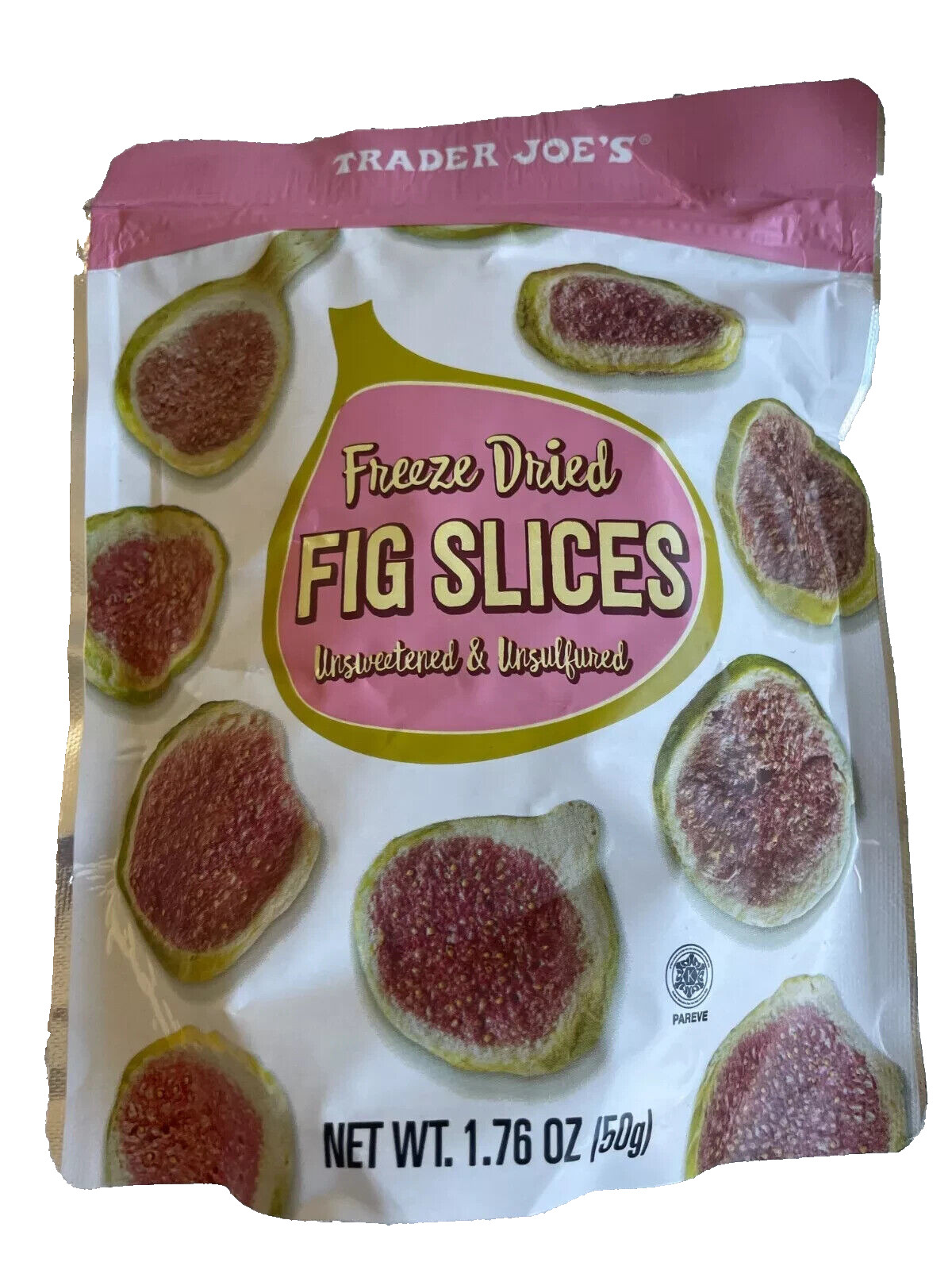 Trader Joe’s Freeze Dried Fig Slices Unsweetened Unsulfured 1.76 oz Each RARE