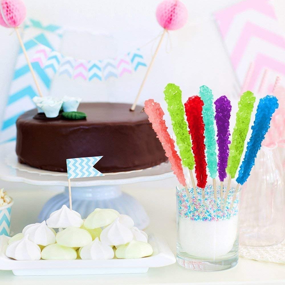 Extra Large Assorted Rock Candy Sticks – Perfect for Parties and Events