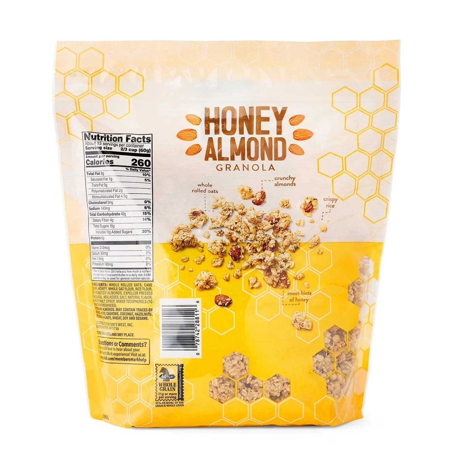 3 pack Member’s Mark Honey Almond Granola, 32 oz. FREE Shipping