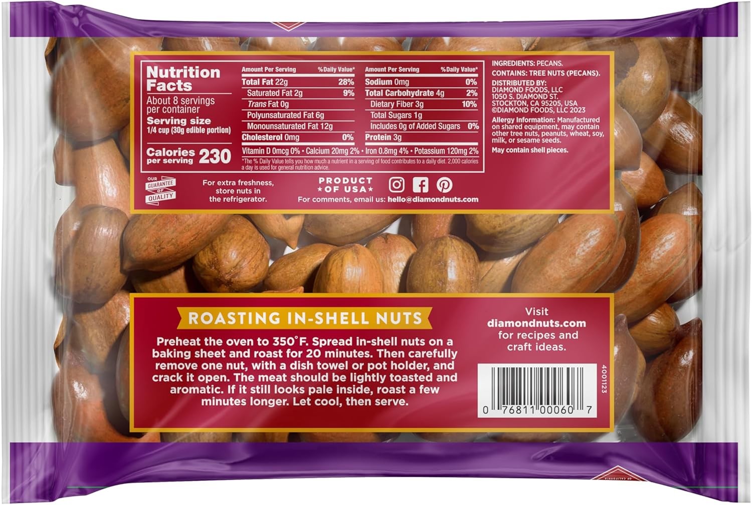 In-Shell Extra-Large Pecans, 16.0 oz Bag