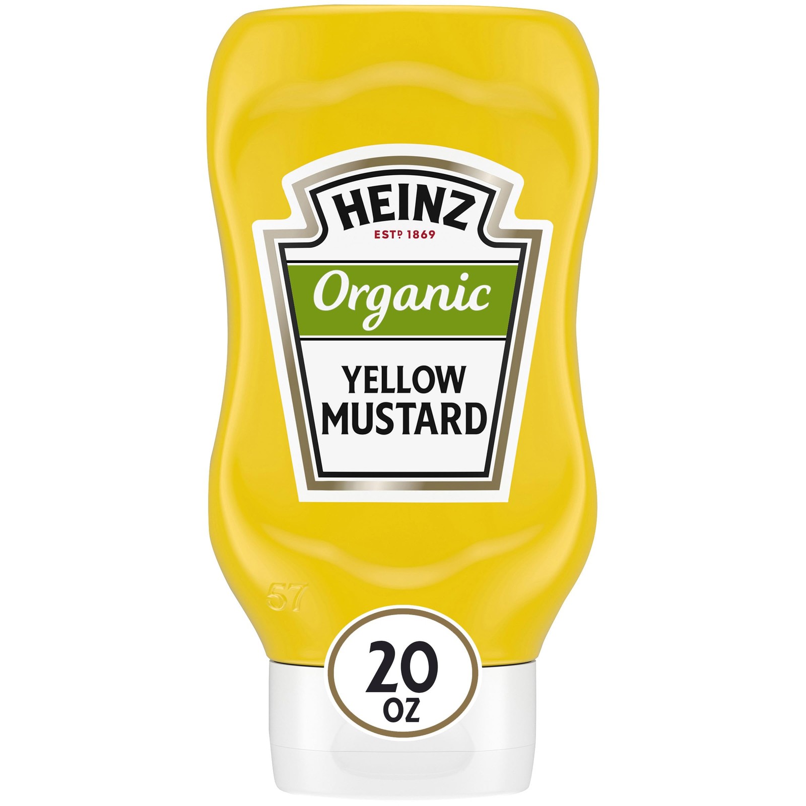 Organic Yellow Mustard 20 oz Bottles, Pack of 6 Gourmet Condiment