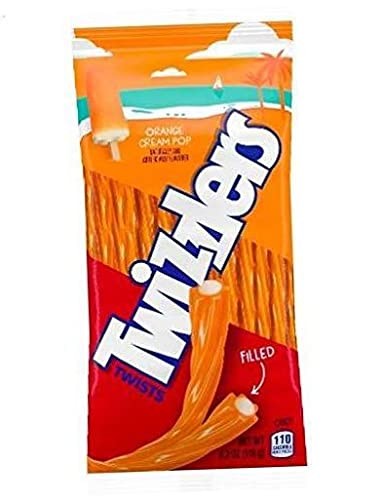 Twizzlers Twists – Orange Cream Pop Filled 4.2 Ounce (Pack of 2),