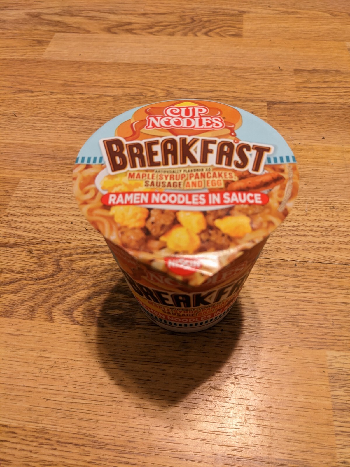 Limited Edition Nissin Breakfast Ramen Noodle Cup Maple Eggs Sausage 1 Cup Fast