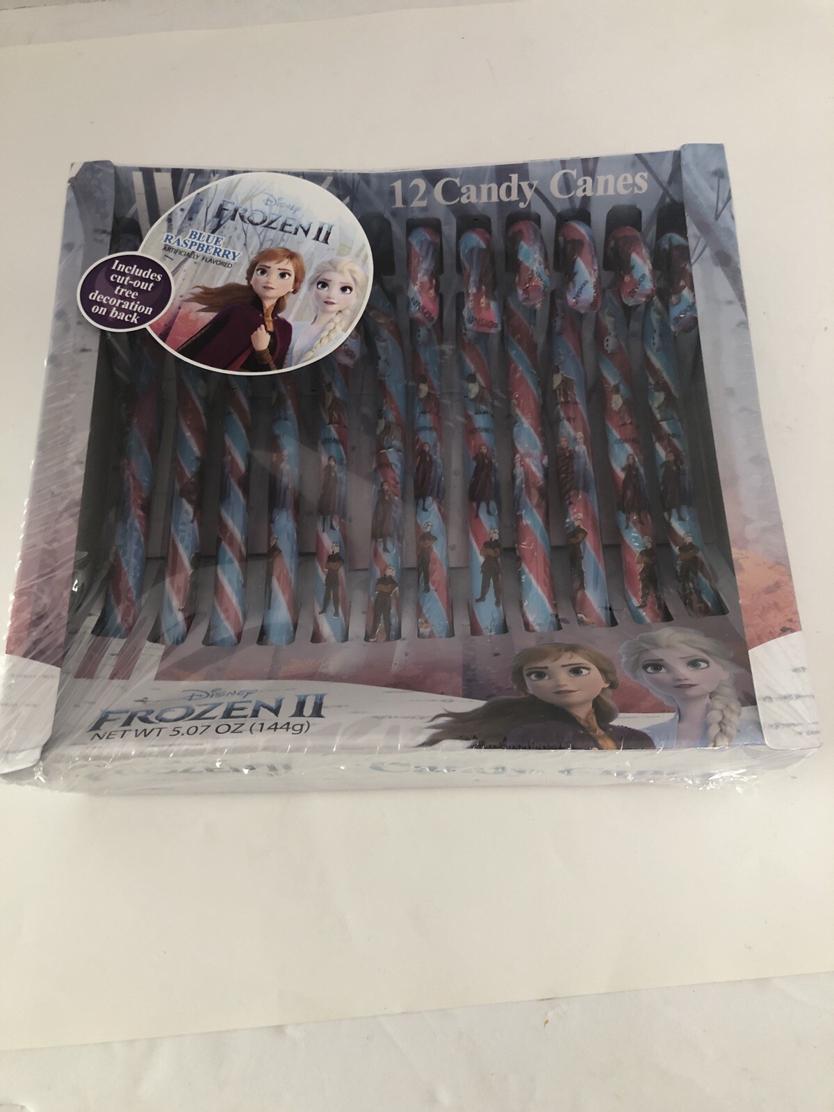 NEW Disney Frozen II Blue Raspberry Candy Canes w/Cutout Ornament SHIPS N 24HRS