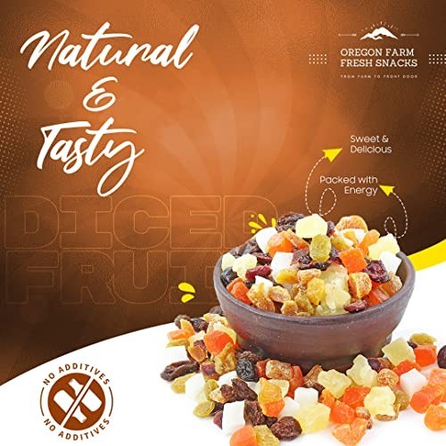 Farm Fresh Dried Fruit Snack Mix – Cranberries, Coconut, Mango & Raisins – 24oz