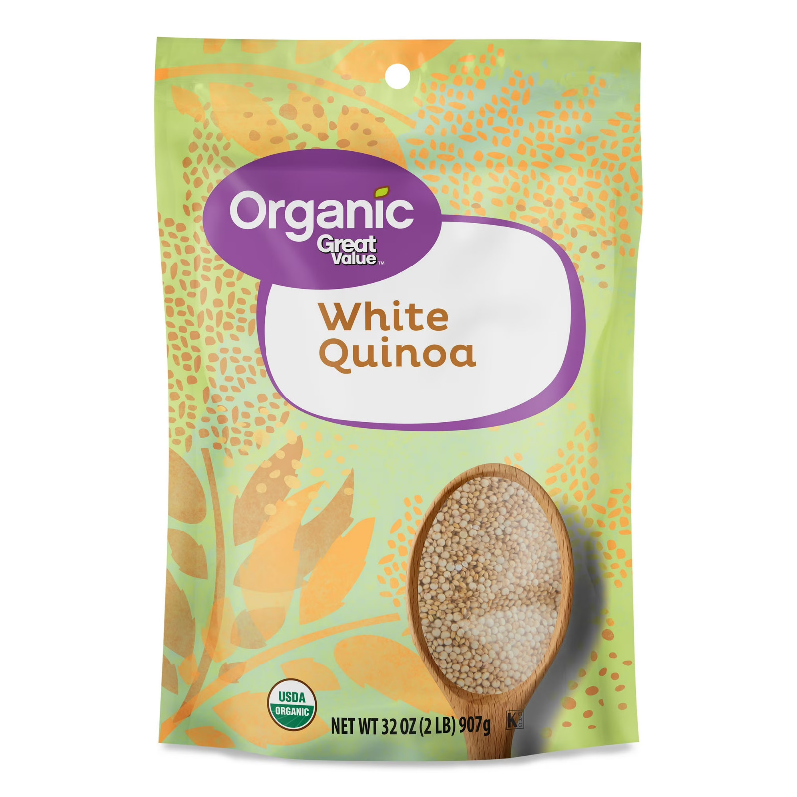 Great Value Organic White Quinoa, 32 oz….