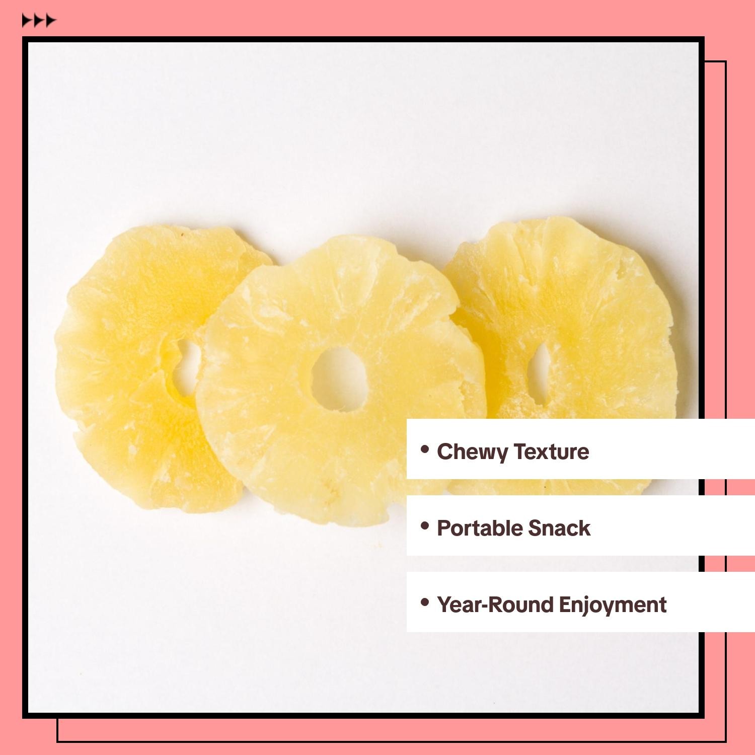 Snack Delight Dried Pineapple Rings – Sweet Candied Fruit Snack