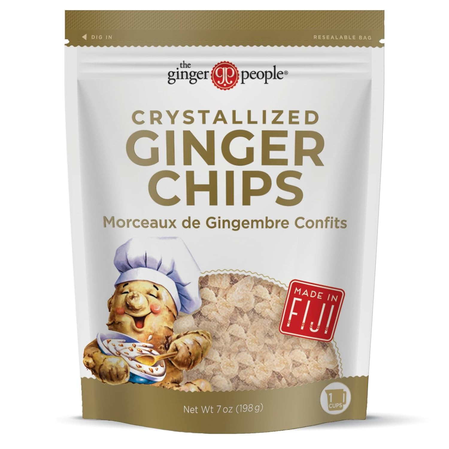 Crystallized Ginger Chips – Non-Gmo, Gluten-Free, Vegan, Bite-Sized Candied Ging